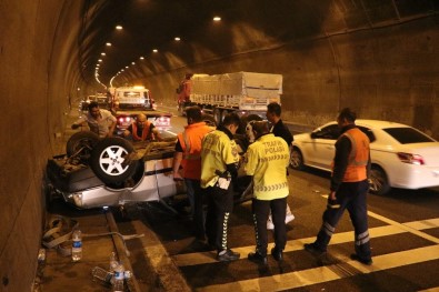 Bolu Dağı Tüneli'nde Otomobil Takla Attı Açıklaması 2 Yaralı