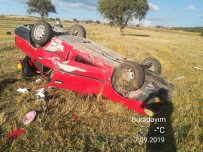 EBRAR - Kontrolden Çıkan Otomobil Takla Attı Açıklaması 1 Ölü, 4 Yaralı