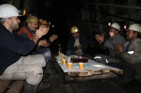 MADEN İŞÇİSİ - Madenciler Yerin 300 Metre Altında Yeni Yılı Kutladı