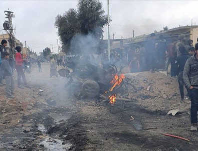 Tel Abyad'da teröristler bombalı araç patlattı