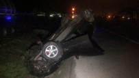 Yılbaşı Gecesi Alkollü Sürücünün Kullandığı Otomobil Takla Attı Açıklaması 1 Ölü, 2 Yaralı
