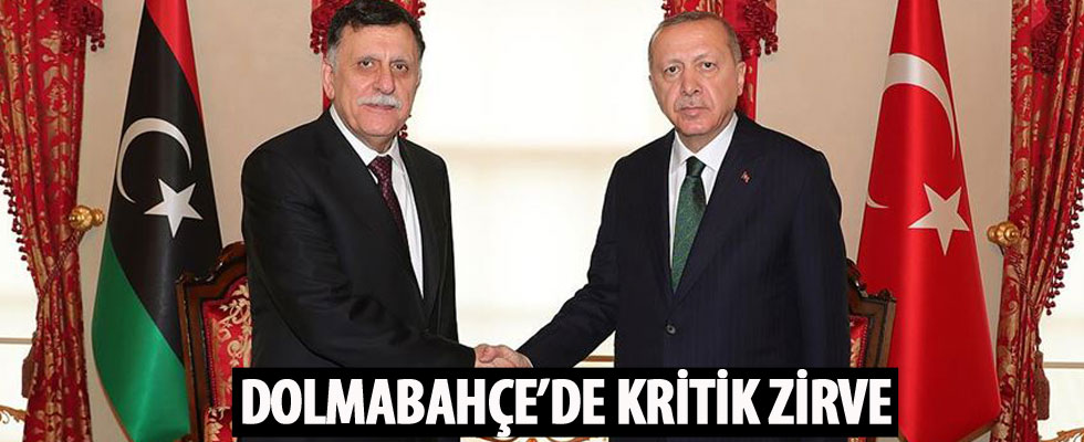 Cumhurbaşkanı Erdoğan Libya UMH Başkanlık Konseyi Başkanı Serrac'ı kabul etti