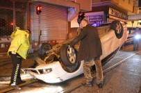 Dur İhtarına Uymayarak Kaçan Otomobil Takla Atarak Durabildi