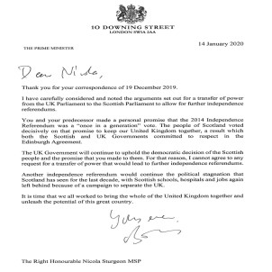 Johnson, İskoçya'nın Bağımsızlık Referandumu Talebini Reddetti