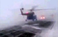 KAR FIRTINASI - Helikopter Kar Fırtınası Nedeniyle Kara Yoluna Acil İniş Yaptı