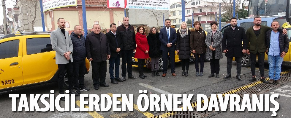 Taksicilerden örnek davranış