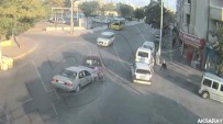 BEDİÜZZAMAN - Aksaray'da Dikkatsizlik Sonucu Yaşanan Kaza Şehir Polis Kamerasında