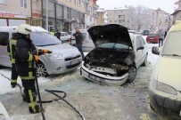 BENZIN - Çalıştırdığı Otomobili Bir Anda Motor Kısmından Alev Alarak Yandı