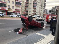 ERKILET - Takla Atan Otomobilin Sürücüsü Hafif Yaralı Olarak Kurtuldu