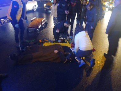 Otomobil Motosikletli Sürücüye Çarptı Açıklaması 1 Yaralı