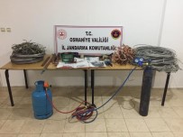 OKSİJEN KAYNAĞI - Osmaniye'de Kablo Hırsızları Suçüstü Yakalandı
