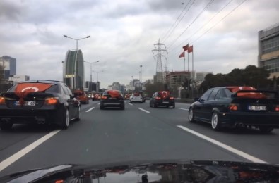 İstanbul'da Asker Uğurlama Konvoyunda 'Drift' Terörü