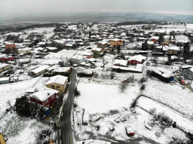 Silivri'yi Kaplayan Beyaz Örtü, Drone İle Görüntülendi