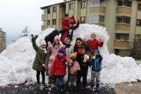 KAR TOPU - 3 Yıldır Kar Yağmayan Şehre Kamyonla Kar Getirdiler
