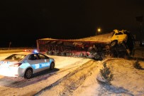 Karaman-Konya Yolu Devrilen Tır Nedeniyle Ulaşıma Kapandı