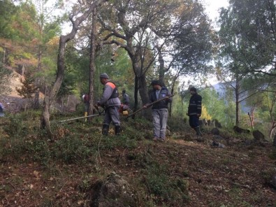 Alanya'daki Mezarlıklarda 86 Kişilik Ekiple Temizlik