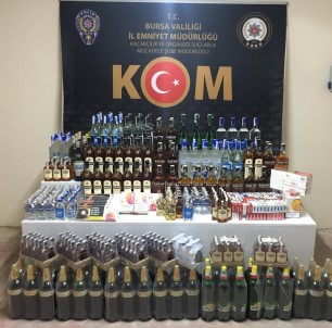 Bursa'da Kaçak İçki Ve Sigara Operasyonu