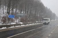 ELMALıK - Bolu Dağı'nda Şiddetli Kar Yağışı Başladı