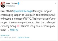 Gürcistan Dışişleri Bakanı, Çavuşoğlu'na Teşekkür Etti