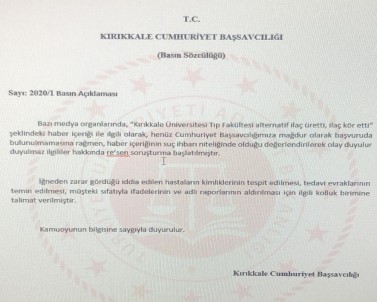 Kırıkkale Cumhuriyet Başsavcılığından 'İğne Kör Etti' İddialarına İlişkin Soruşturma