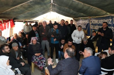 AK Parti'li Yavuz, Kızılcaköy'de Jeotermal Eylemcilerini Nöbet Çadırında Ziyaret Etti