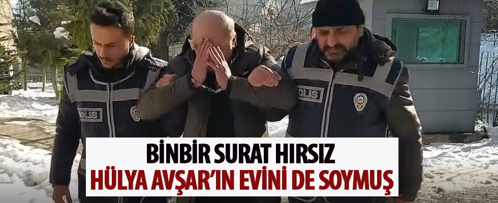 Kütahya'da yakalanan peruklu-fosforlu hırsız Hülya Avşar'ın evini de soymuş