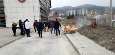 Osmancık Devlet Hastanesi'nde Yangın Tatbikatı