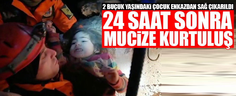2,5 yaşındaki kız çocuğu 24 saat sonra kurtarıldı