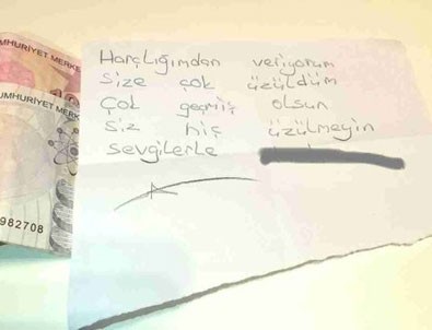 Yardım paketinin içine notla harçlığını bıraktı