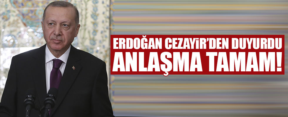 Cumhurbaşkanı Erdoğan Cezayir'de