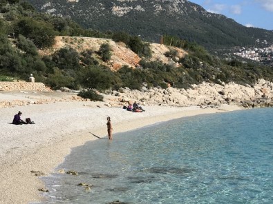 Kaş'ta Ocak ayında deniz keyfi