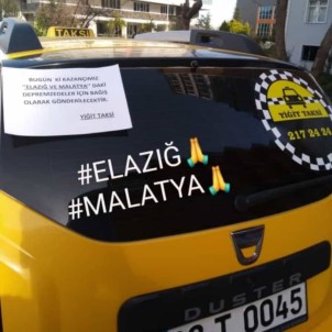 Taksi Durağı Bir Günlük Gelirini Elazığ'a Bağışladı