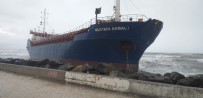 KARGO GEMİSİ - Hatay'da Kargo Gemisi Karaya Oturdu