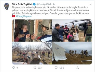 Türk Polis Teşkilatı Ve Jandarma'dan Karşılıklı Jest Açıklaması 'Birlikte Daha Güçlüyüz'