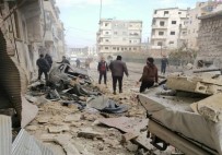 Suriye Rejim Uçakları İdlib'e Saldırdı Açıklaması 1 Ölü, 7 Yaralı