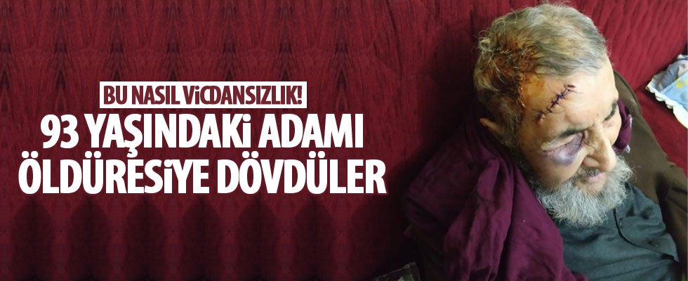 93 yaşındaki adamı dövüp gasp ettiler!