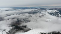 Sinop'ta Kar Yağışı Havadan Görüntülendi Haberi