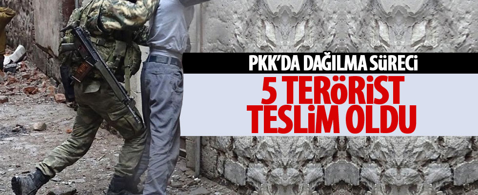 5 terörist teslim oldu!