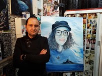 RESİM SANATI - (Özel) Ölümüyle Türkiye'yi Yasa Boğan Sibel Ünli'yi Ölümsüzleştirmek İçin Portresini Yaptı