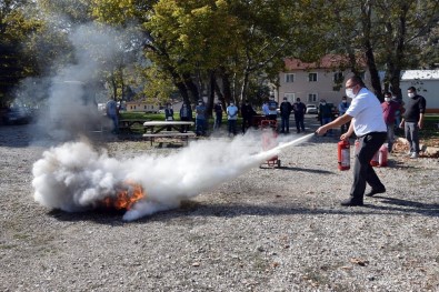 Eğirdir SAREM'de Yangın Söndürme Tatbikatı Yapıldı