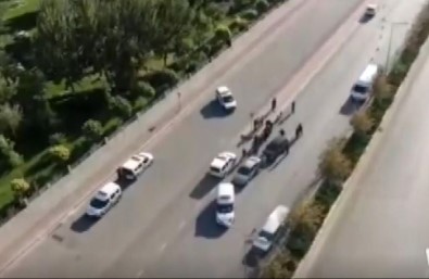 Gaziantep'te Drone Destekli Asayiş Uygulaması Yapıldı