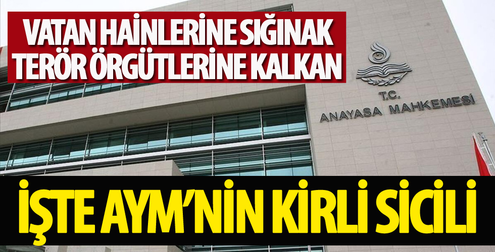 Vatan hainlerine sığınak, terör örgütlerine kalkan! İşte AYM'nin kirli sicili