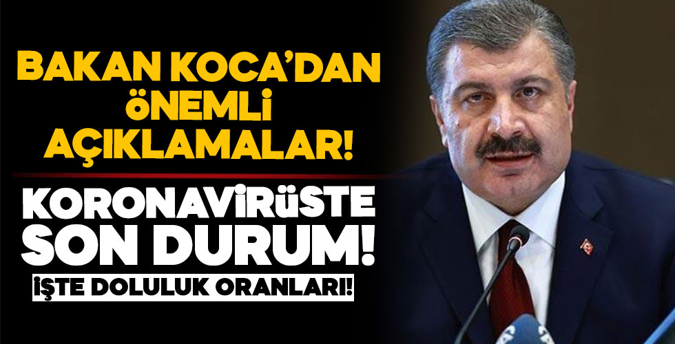 Sağlık Bakanı Koca'dan önemli açıklamalar!