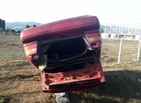 Samsun'da Otomobil Şarampole Yuvarlandı Açıklaması 1 Yaralı