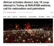 '15 Temmuz Darbe Girişimi' Afrika Basınında