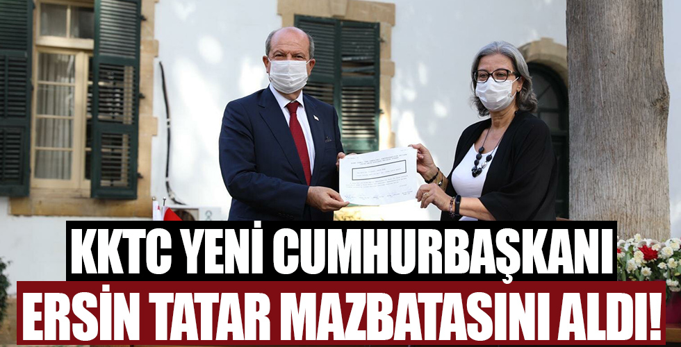 KKTC'de yeni Cumhurbaşkanı Ersin Tatar mazbatasını aldı!
