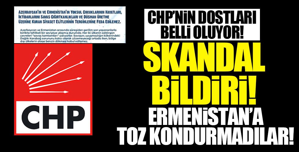 CHP'den skandal bildiri!