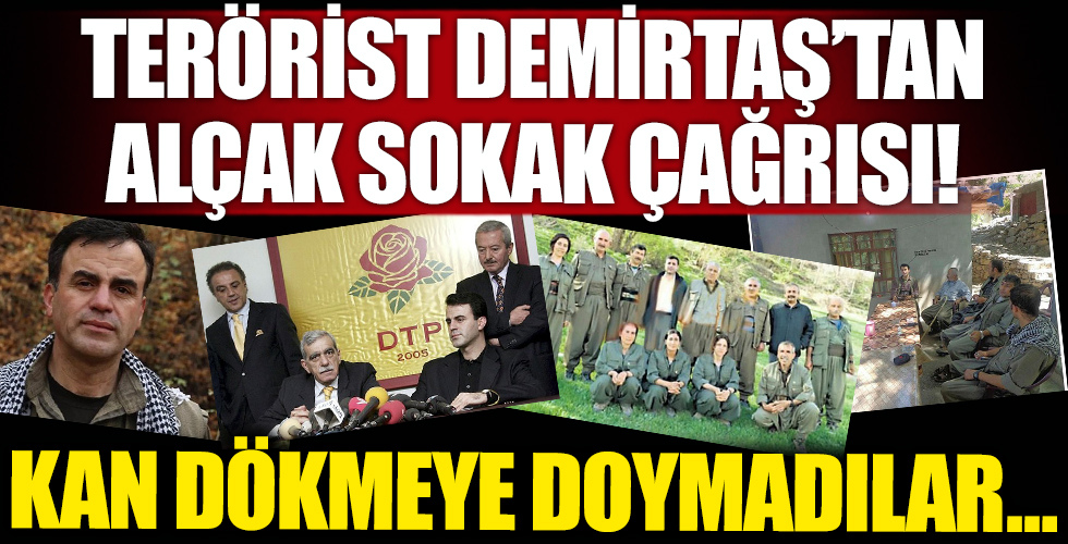 Terörist Demirtaş'tan alçak sokak çağrısı! Masum kanı dökmeye doyamadılar...