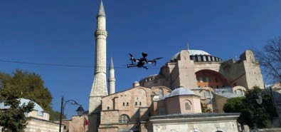 Sultanahmet ve Ayasofya'da dronelar havalandı! Tek tek tespit edildi