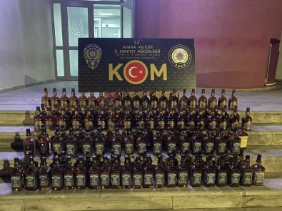 Adana'da 220 Şişe Sahte İçki Ele Geçirildi